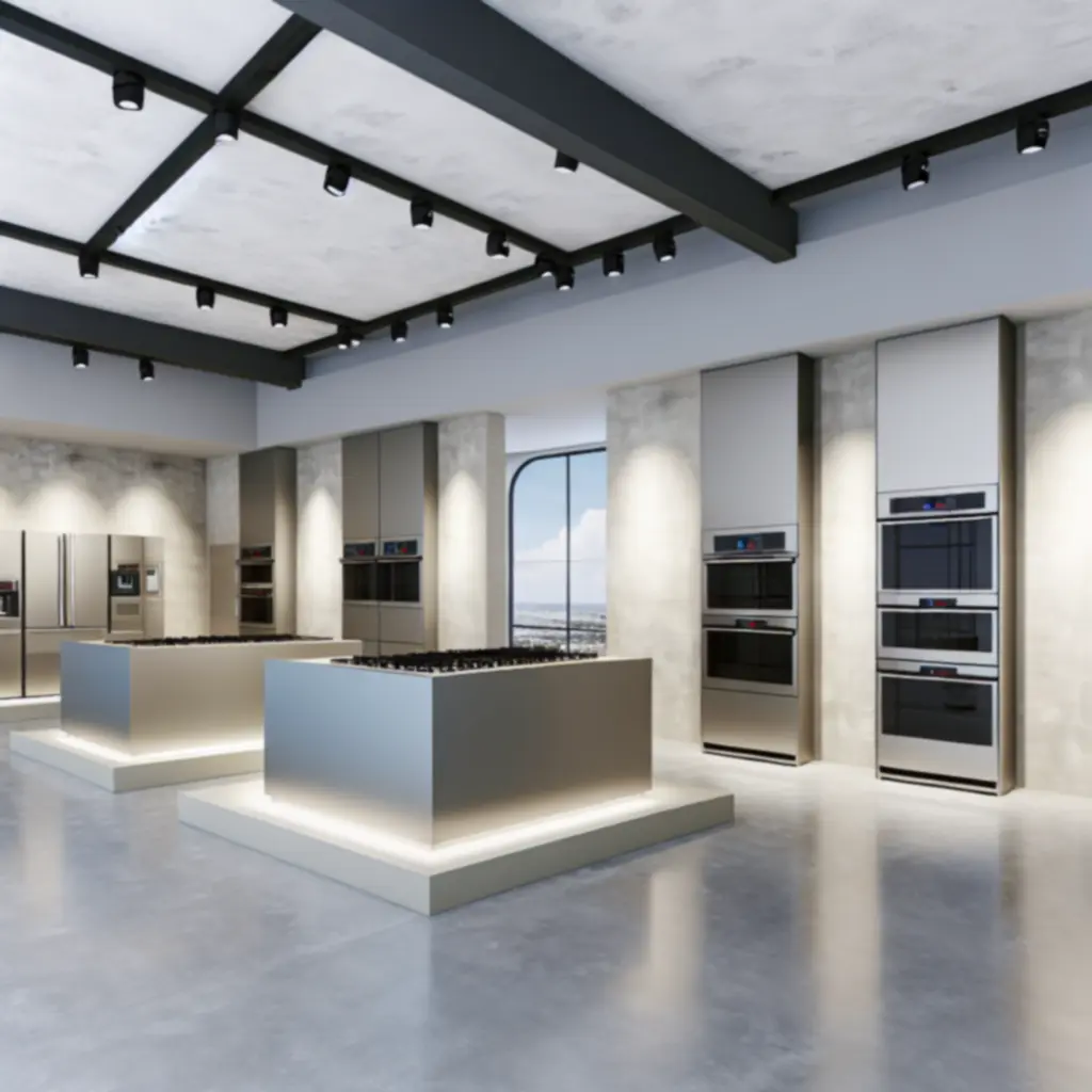 Készülékbemutatóterem belső tere