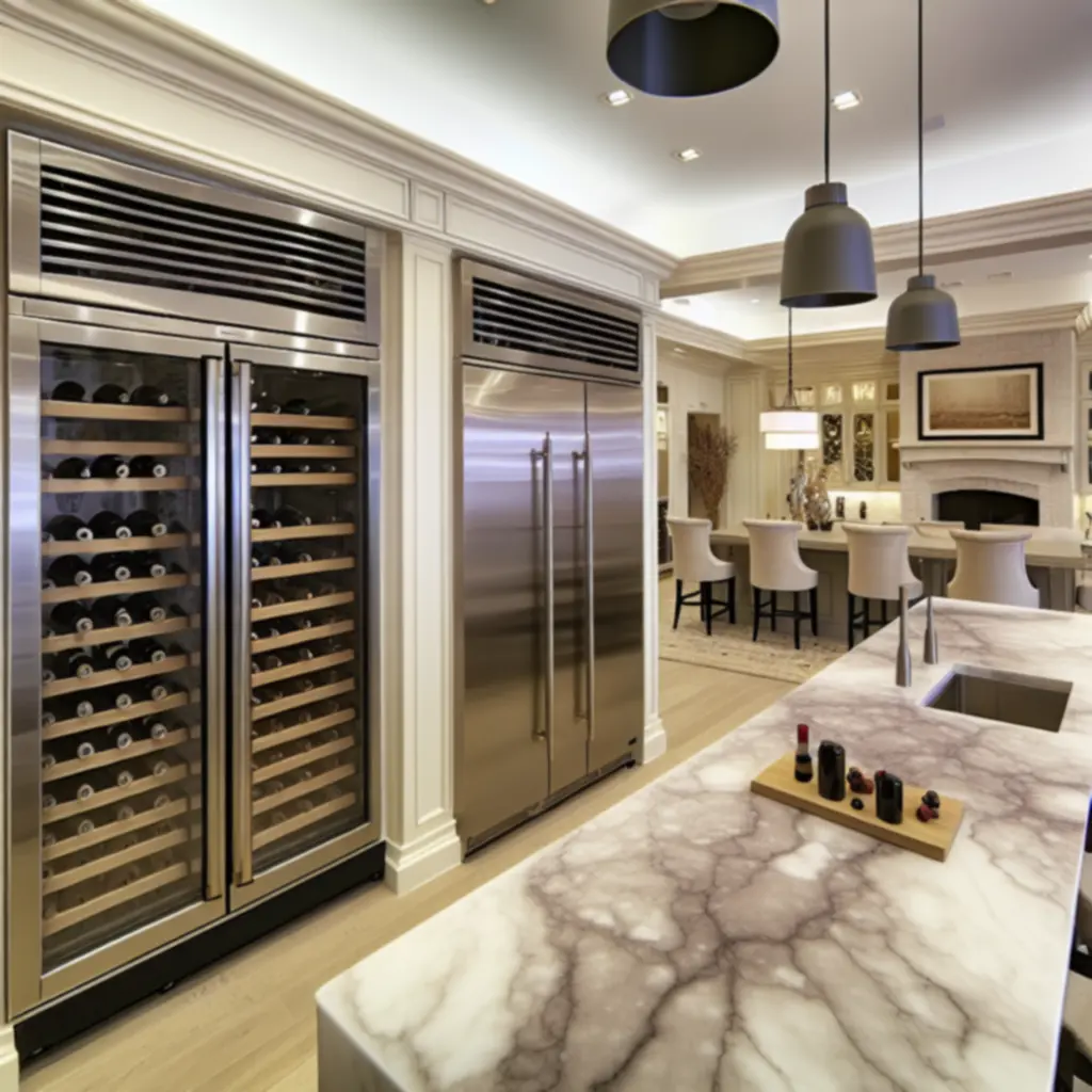 Hamptons-i villa konyha vendéglátásra optimalizálva